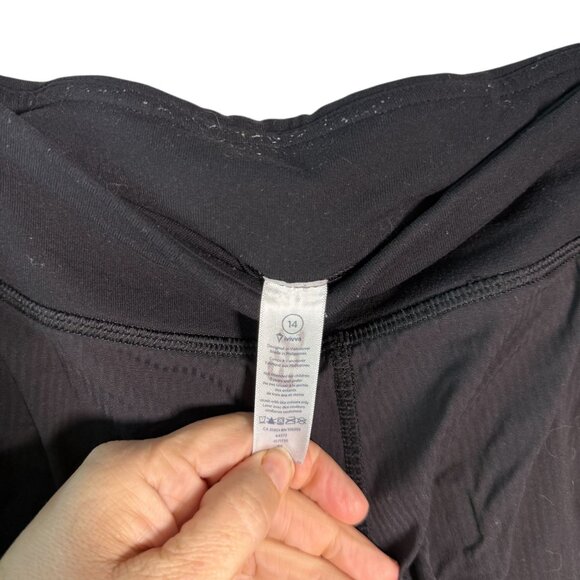 Girls Ivivva Black Athletic Running Shorts With Zip Pocket Size 14 - Picture 3 of 6